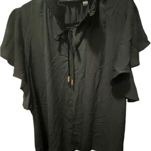 Tahari Elegant Black Dress Top